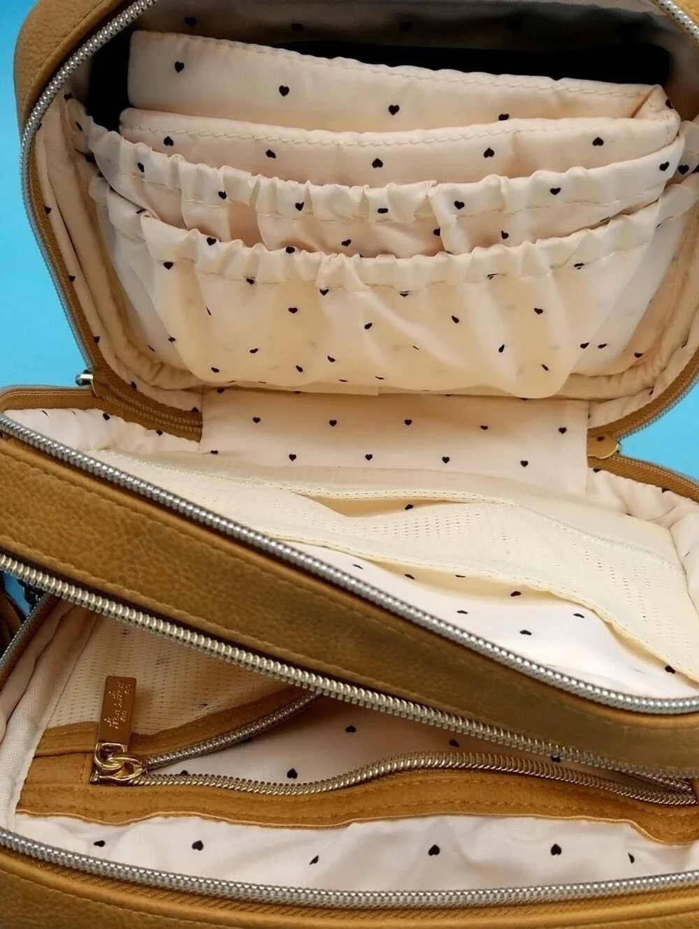 Itzy Ritzy Chelsea + Cole Double Take Studded Crossbody Diaper Purse Caramel